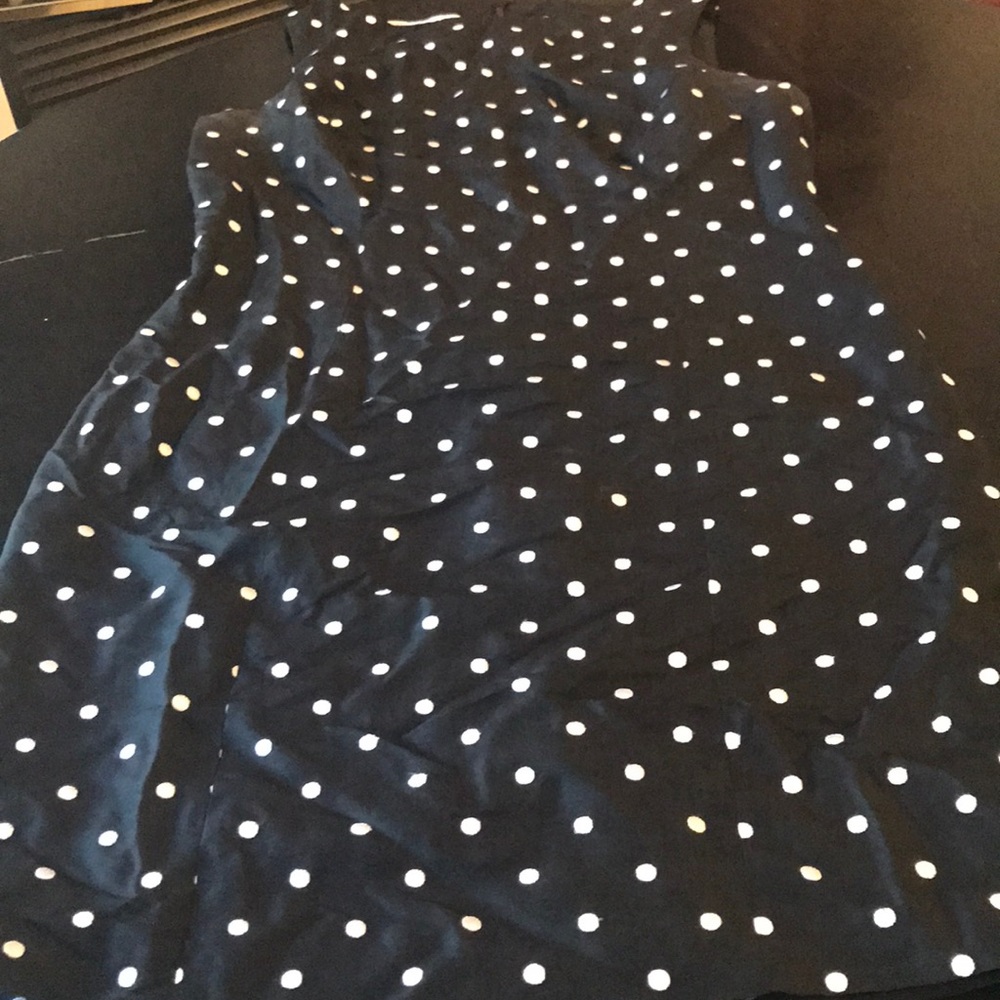 100 Silk Navy & White Natural Instincts Dress 👗❤️